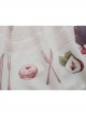 Chocolate Candy Print Decoration Letter Print Doll Neckline High Waist Belt A Version Classic Lolita Long Sleeve Dress