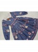 Chocolate Candy Print Decoration Letter Print Doll Neckline High Waist Belt A Version Classic Lolita Long Sleeve Dress