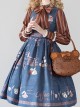 Classic Lolita Chocolate Candy Print Decoration Letter Print Cute High Waist Belt Sleeveless Dress