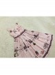 Classic Lolita Chocolate Candy Print Decoration Letter Print Cute High Waist Belt Sleeveless Dress