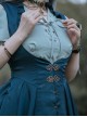 Classic Lolita Elegant Solid Color Irregular Hem Metal Buckle Decoration Outer Sleeveless Vest Dress