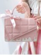 Classic Lolita Small Cube Chocolate Shape Design Alphabet Engraving Irregular Shape Decoration Messenger Small Square Bag