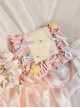 Cute Pleated Ruffle Design Colorful Bow Knot Star Shape Decoration Pearl Embellishment Sweet Lolita Messenger Bag