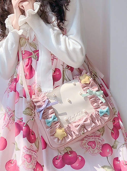 Star Ruffled Pillow Purse [Pink]