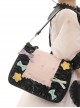 Cute Pleated Ruffle Design Colorful Bow Knot Star Shape Decoration Pearl Embellishment Sweet Lolita Messenger Bag