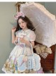 Classic Lolita Ruched Ruffled Metal Heart-Shaped Decoration Oversized Bow Design Bag