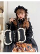 Classic Lolita Ruched Ruffled Metal Heart-Shaped Decoration Oversized Bow Design Bag