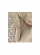 Delicate Jacquard Lace Butterfly Embroidery Pure White Elegance Buckle Design Classic Lolita Long Coat