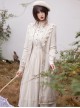 Delicate Jacquard Lace Butterfly Embroidery Pure White Elegance Buckle Design Classic Lolita Long Coat