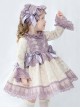 Elegant Palace Style Delicate Lace Jacquard Embroidery Bow Decoration Classic Lolita Kid Princess Dress