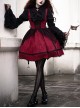 Court Style Retro Fishbone Breast Support Three-Dimensional Jacquard Long Sleeve Gothic Lolita Dress