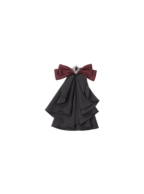 Court Style Retro Fishbone Breast Support Three-Dimensional Jacquard Long Sleeve Gothic Lolita Dress