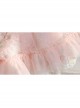 Pleated Lace Mesh Design Delicate Flower Embroidery Cute Long Sleeves Three-Dimensional Flower Decoration Classic Lolita Kid Dress