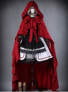 Gray Violet Little Red Riding Hood Lolita into a full set (no boots)