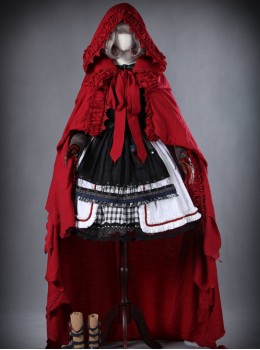 Gray Violet Little Red Riding Hood Lolita into a full set (no boots)