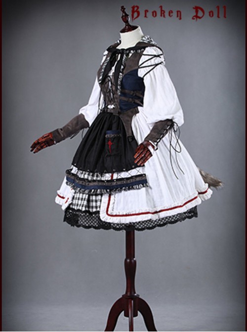 Gray Violet Little Red Riding Hood Lolita into a full set (no boots)