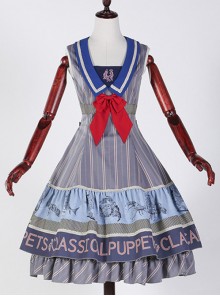 Classical puppets Muscle Aquarium blue gray lolita JSK