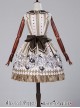 Golden brown poker fake two piece vest skirt Lolita JSK