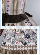 Golden brown poker fake two piece vest skirt Lolita JSK