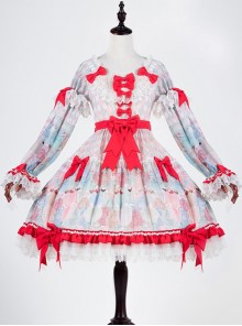 Crisp breast tea girl breasts small high waist cherry peppermint lolita OP