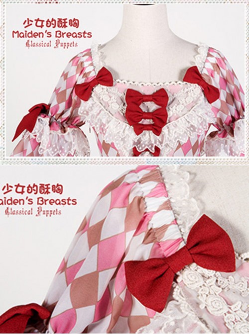 Crisp breast tea girl breasts small high waist toffee cotton candy lolita OP