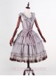 Classical Puppets Royal Carousel Super Special Design Bluish Gray Chiffon Lolita Jumper Skirt