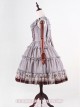 Classical Puppets Royal Carousel Super Special Design Bluish Gray Chiffon Lolita Jumper Skirt