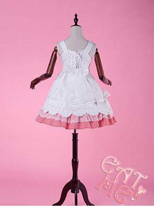 Come eat me! White chiffon Lolita Jumper Skirt