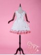 Come eat me! White chiffon Lolita Jumper Skirt