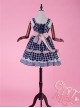 Come eat me! Navy Blue Chiffon Lolita Jumper Skirt