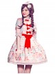 The Girl's Breasts Half Sleeve Little High Waist Cherry Mint Lolita Dress