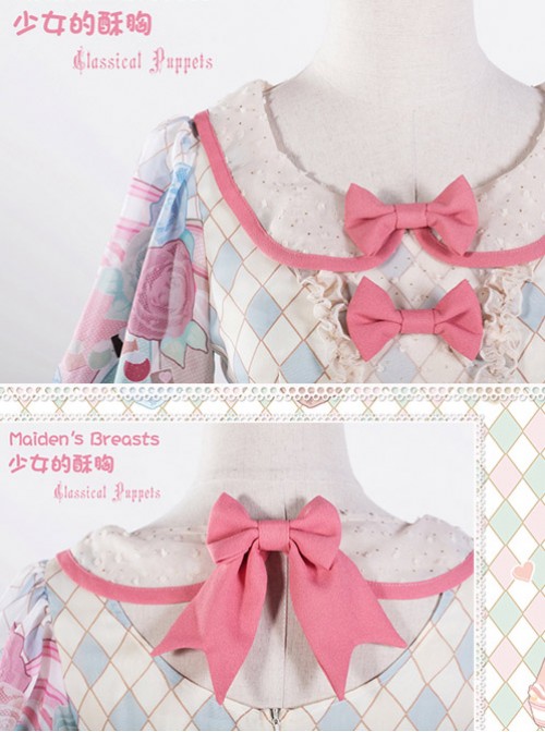 The Girl's Breasts Half Sleeve Little High Waist Sea Salt Cheese Lolita Dress