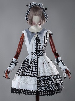 Black And White Clown Girl Lolita Full-set