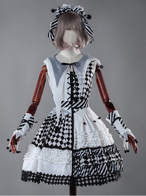 Black And White Clown Girl Lolita Full-set