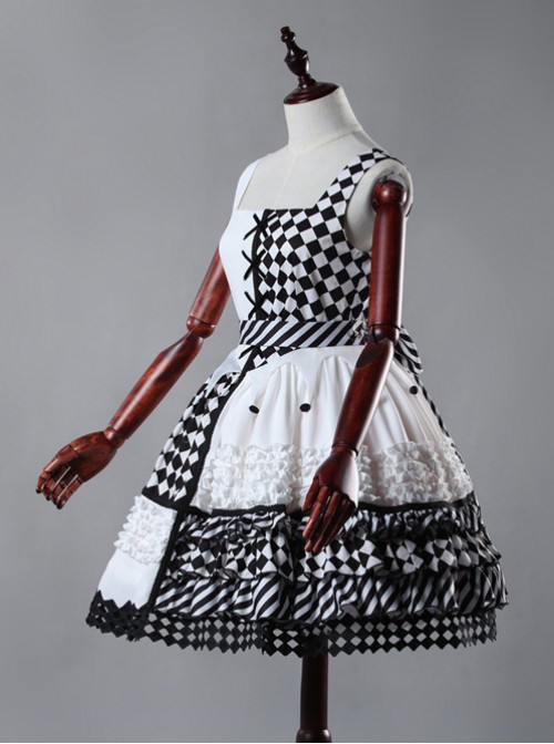 Black And White Clown Girl Lolita Full-set