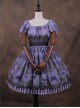 Obsidian Butterfly Dance Crystal Purple Short Sleeve Lolita OP