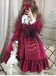 Palace Style Retro Lace Long Sleeve Red Gothic Lolita Dress