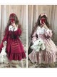 Palace Style Retro Lace Long Sleeve Red Gothic Lolita Dress