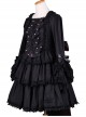 Palace Style Retro Lace Long Sleeve Black Gothic Lolita Dress