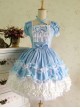 Vintage Lace Party Prom Cotton Short Sleeve Sweet Lolita Dress