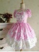 Vintage Lace Party Prom Cotton Short Sleeve Sweet Lolita Dress