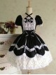 Vintage Lace Party Prom Cotton Short Sleeve Sweet Lolita Dress