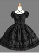 Vintage Lace Party Prom Cotton Short Sleeve Sweet Lolita Dress