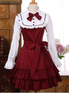 Retro Palace Style Flounced Sweet Lolita Long Sleeve Dress