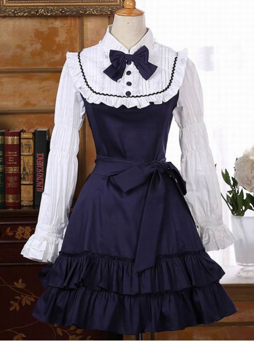 Retro Palace Style Flounced Sweet Lolita Long Sleeve Dress