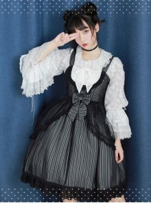 Soft Stripe Chiffon Sweet Lolita Sling Dress