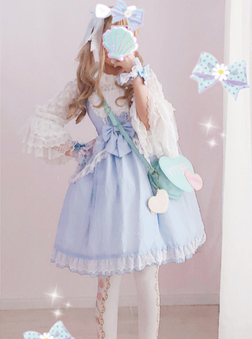 Soft Stripe Chiffon Sweet Lolita Sling Dress