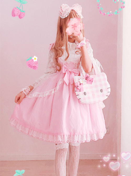 Soft Stripe Chiffon Sweet Lolita Sling Dress