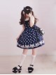 Wave Point Bowknot Sweet Lolita Sling Dress