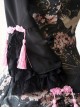 Cotton Chinese Style Printing Standing Collar Tassel Bowknot Qi Lolita Seventh Sleeves Dress